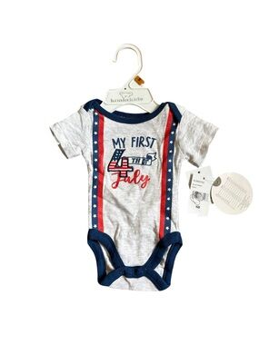 3/$25 NWT Koala Kids My First 4th of July Bodysuit Newborn Patriotic
